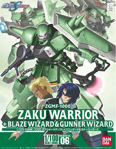 NG 1/100 #06 Zaku Warrior + Blaze Wizard & Gunner Wizard