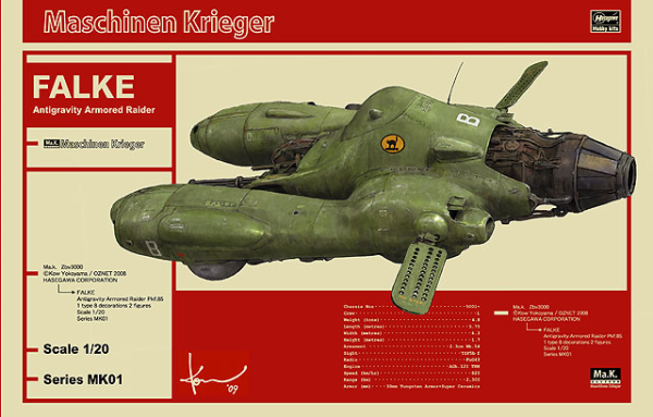 Hasegawa [MK01] 1:20 Antigravity Armored Raider Pkf.85 FALKE