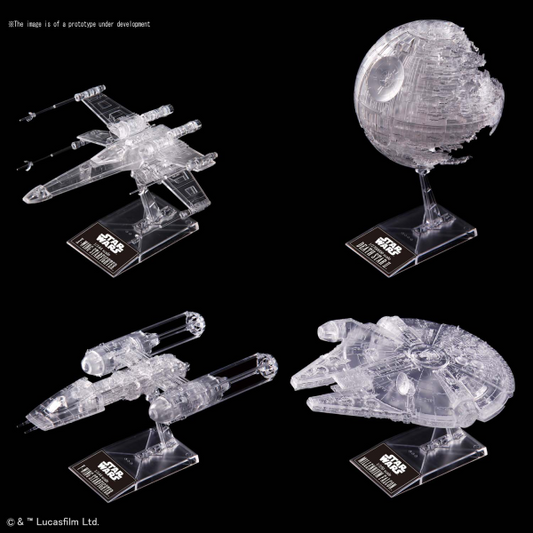 STAR WARS: RETURN OF THE JEDI CLEAR VEHICLE SET 1/144 & 1/350 & 1/2700000